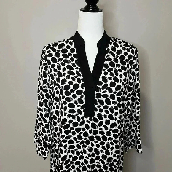 Olsen Side-Slit Printed Tunic Dress - Picture 8 of 13